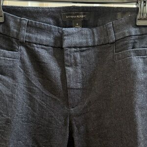 Dark Denim Straight-Leg Sloan Dress Pants